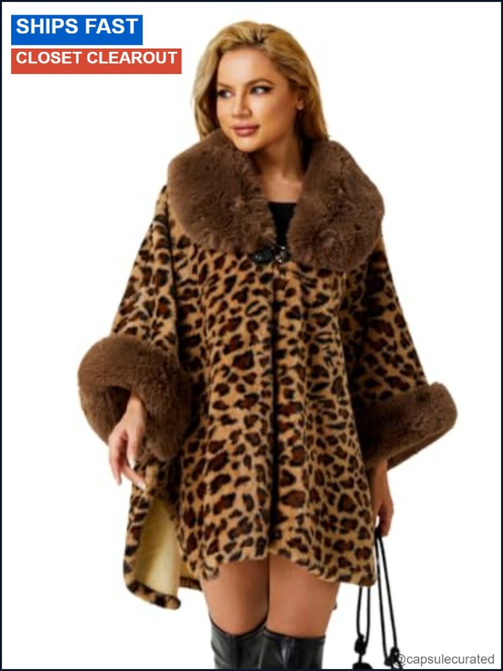 Faux Fur Wrap Shawl Stole Cape Winter Wedding Warm Cloak